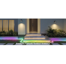 Eingangsbereich mit Beleuchtung und Außenleuchten für eine atmosphärische Gestaltung