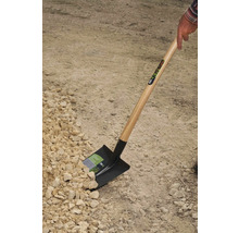 Spaten mit Holzgriff zum Schaufeln von Kies