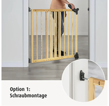 Holz Schutzgitter für Kinder mit Schraubmontage in Türrahmen