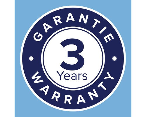 Symbol für drei Jahre Garantie