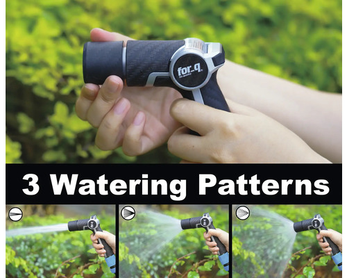 Gartenschlauch-Spritzpistole mit drei Sprühmustern
