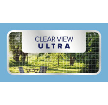 Klares Sicht Ultra-Produktbild mit Blick in einen Garten