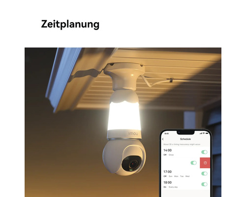 Sicherheitskamera mit Zeitplanfunktion und Smartphone-App