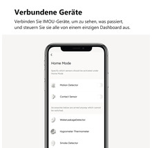 Smartphone-Display mit IMOU-App zur Steuerung verbundener Geräte
