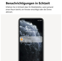 Mobiltelefon mit Benachrichtigung über Personenerkennung