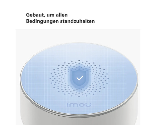 Imou Logo auf einer runden, weissen Basisstation