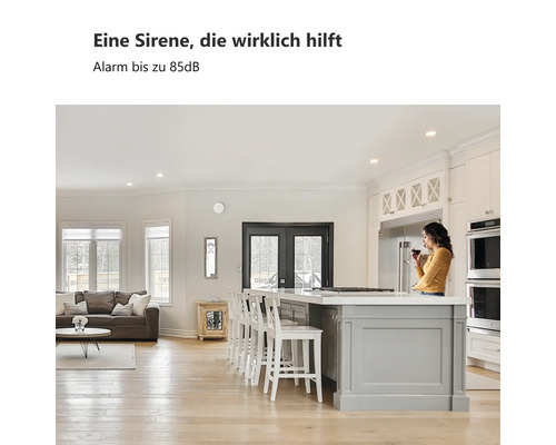 Wohnraum mit Alarmsirene für erhöhte Sicherheit