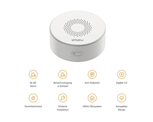 Imou Alarmsensor mit 85 Dezibel Alarm, Diebstahlschutz und ZigBee 3.0