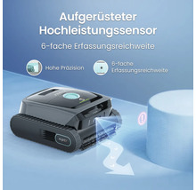 Aiper Poolroboter mit Hochleistungssensor, hoher Präzision und sechsfacher Erfassungsreichweite zur Hinderniserkennung im Schwimmbecken.