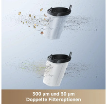 Zwei Filterbeutel für Poolreiniger mit 300 Mikrometer und 30 Mikrometer Maschenweite für grobe und feine Verschmutzungen im Wasser.