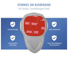 Backofensicherung mit starkem 3M Klebeband, hitzebeständig, hohe Klebekraft, rückstandslos entfernbar, 3M Logo.