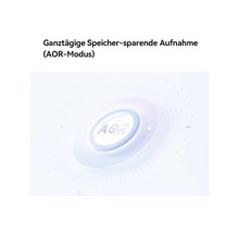Ganztägige speichersparende Aufnahme im AOR Modus für Überwachungskameras.