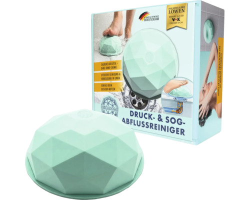 Dekadome Druck- und Sog-Abflussreiniger mit Verpackung, mechanische Reinigung ohne Chemie für Dusche und Badewanne, bekannt aus Die Höhle der Löwen.