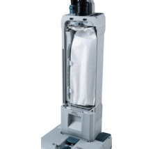 Makita Akku-Staubsauger mit offenem Staubbeutelfach und eingesetztem weißen Vliesfilterbeutel.
