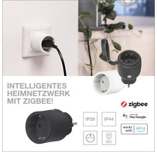 Smarte Zwischenstecker für Zigbee Heimnetzwerke mit IP20 und IP44 Schutzart inklusive Energiemessfunktion kompatibel mit Google und Alexa