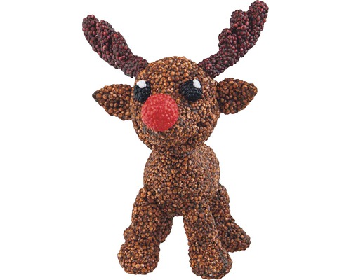 Dekorativer Hirsch aus kleinen Kugeln für die Weihnachtszeit