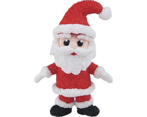 Weihnachtsmann Figur aus Styroporkugeln
