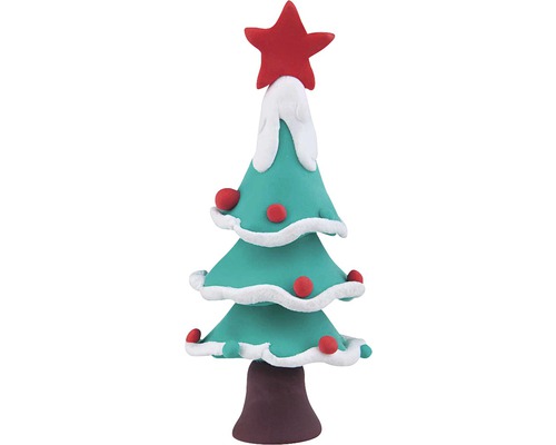Weihnachtsbaum aus Ton mit Stern