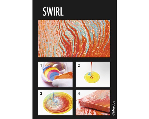 Anleitung für Swirl-Technik mit Farbe zum Auftragen