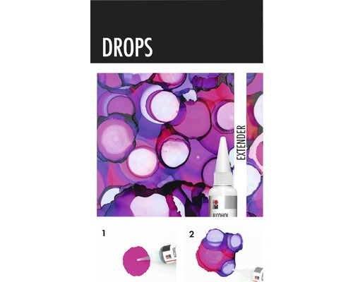 Alkohol-basierter Farbstoff Tropfen Extender mit Anwendungsbeispielen