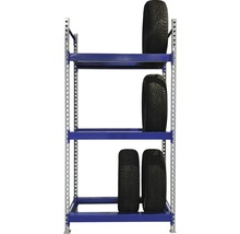 Reifenregal Industrial 196 x 100 x 60 cm 3 Böden Tragkraft 1280 kg blau/grau
