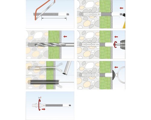 Anleitung zur Befestigung eines Dübels in einer Wand