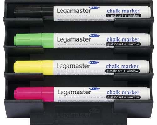 Legamaster Tafelmarker Set mit vier Markern in Halterung