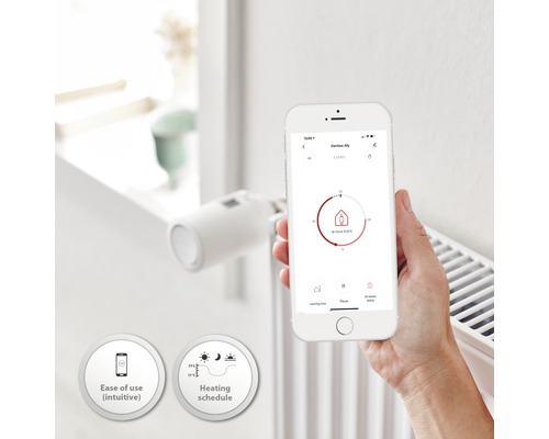 Smartphone-App zur Steuerung eines Heizkörperthermostats zur Heizungsregelung
