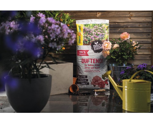 Floragard Bio-Erde Sack für Balkon-, Kübel-, Zitrus- und Rosenpflanzen