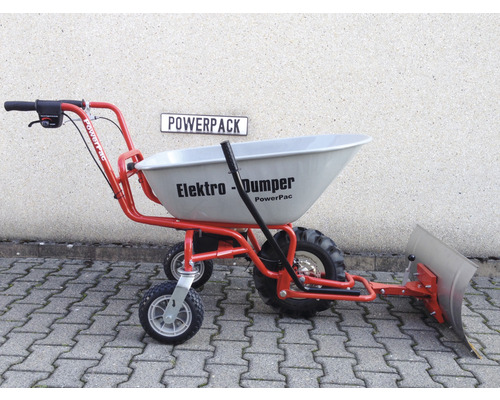 Elektrische Schubkarre mit Schneeschild
