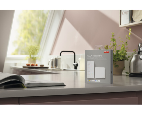 VELUX App Control Paket auf einer Küchentheke