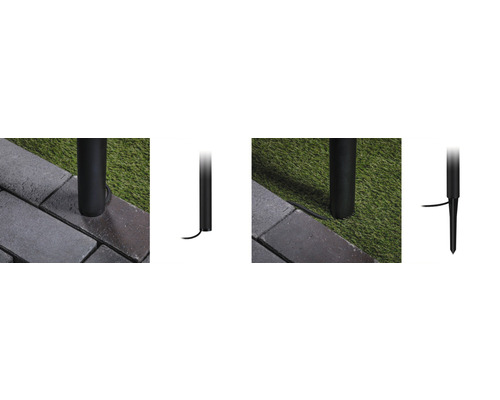 Erdspießstrahler für den Garten, Detailansicht