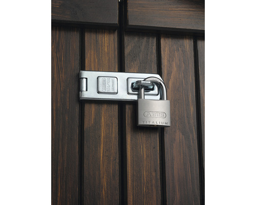 ABUS TITALIUM Vorhängeschloss mit Riegel an Holztür