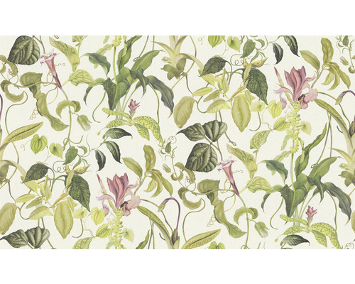 Tapete mit Pflanzen- und Blumenmuster