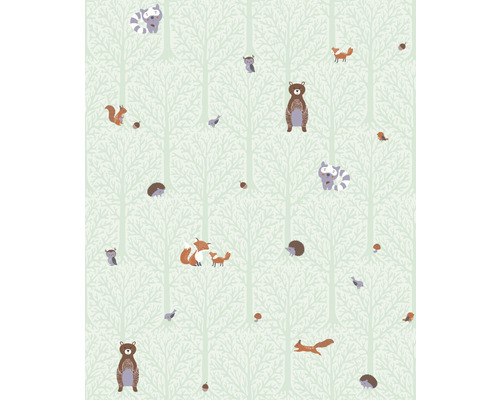 Tapete mit Waldtiermuster
