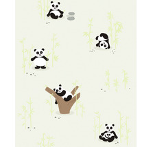 Vliestapete 38142-1 Little Love Panda & Bambus grün grau-thumb-2