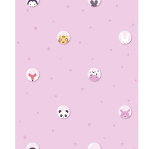 Vliestapete 38143-2 Little Love Sterne & Tiere rosa