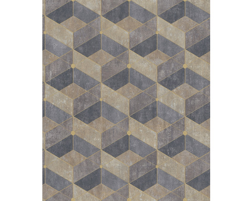 Tapete mit geometrischem Würfelmuster