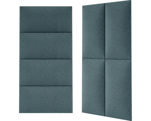 Schallabsorber zur Wandmontage, bestehend aus mehreren rechteckigen Paneelen