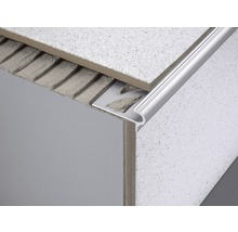 Treppenstufenprofil Dural Florentostep Aluminium Silber Länge 100 cm Höhe 9 mm-thumb-1