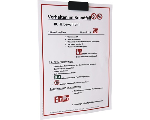 Verhaltenshinweise im Brandfall