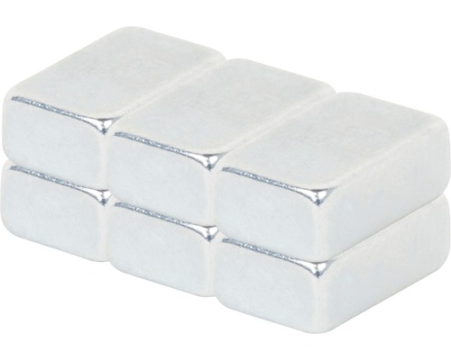 Sechs rechteckige Magnete