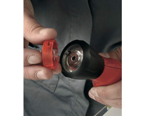 Düse einer Spritzpistole mit Aufsatz