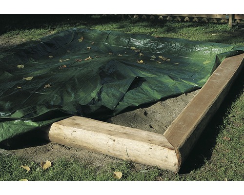Sechseckige Sandkastenabdeckplane 140x110 Cm – Wasserdichte Schutzplane Mit Kordelzug Für Garten, Sandkasten & Spielzeug
