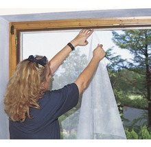 Fliegengitter für Fenster tesa Insect Stop Standard ohne Bohren weiss 110x130 cm-thumb-1