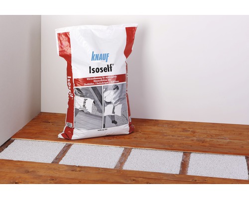 Knauf Isoself Dämmstoff Sack auf Holzboden