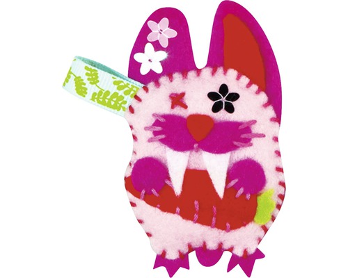 Dekoratives Filz-Monster zum Aufhängen mit Band