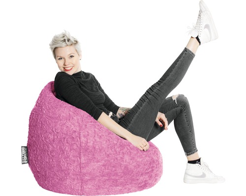 Sitzkissen Sitting Point Sitzsack Beanbag Fluffy XL pink | HORNBACH | Sitzsäcke