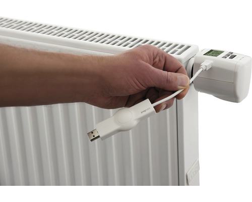 Anschluss eines Heizkörperthermostats an einen USB-Adapter
