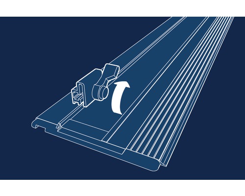 Darstellung eines Rollladensystems mit Bedienungsanleitung